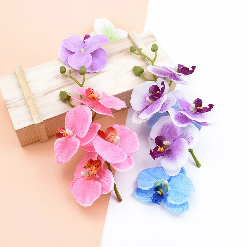 Afralia™ Silk Butterfly Orchid Artificial Plants Flower Wall Home Decor DIY Ideas