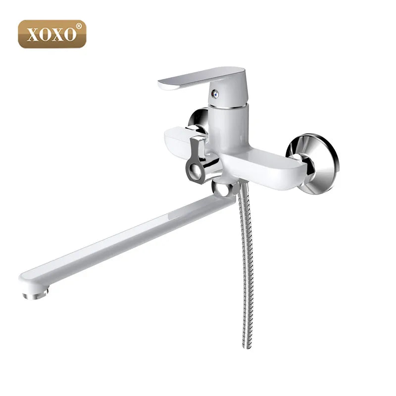 Afralia™ Brass Body XOXO Bathtub Shower Faucet in Three Colors
