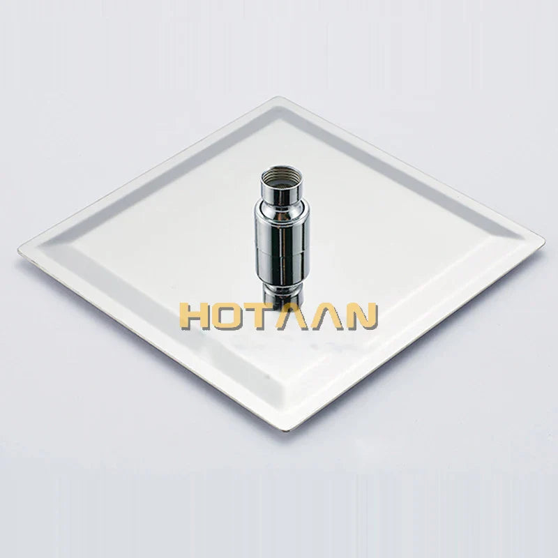 Afralia™ 20cmx20cm Ultra Thin Rain Shower Head with 42cm Arm