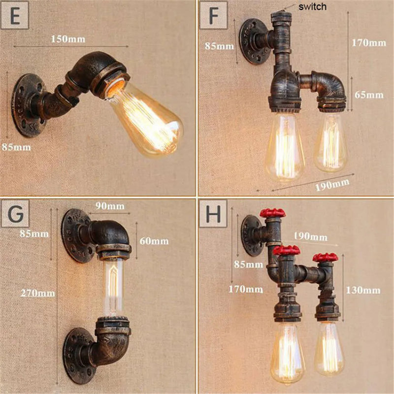 Afralia™ Rustic Edison Bulb Wall Sconces for Home Lighting Fixture