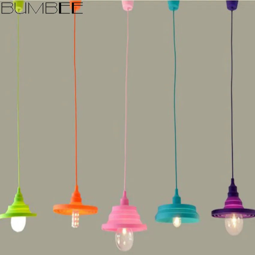 Afralia™ Colorful Silicone Pendant Light for Home Decor and Lighting in Living Room or Bedroom