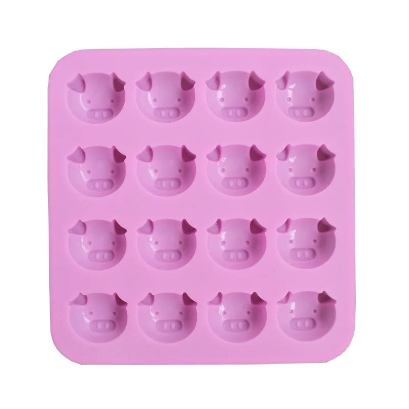 Afralia™ Cute Pig Head Silicone Cake Mold for Chocolate, Soap - DIY Piggy Mold