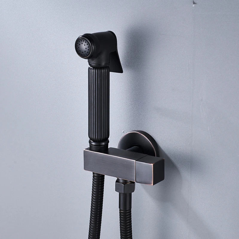 Afralia™ Square Hand Shower Head Tap with 90 Degree Switch