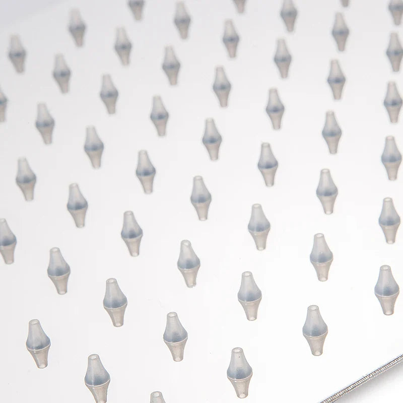 Afralia™ Square Chrome Rainfall Shower Head Set with Arm, Hose - 8" 10" 12" Sizes
