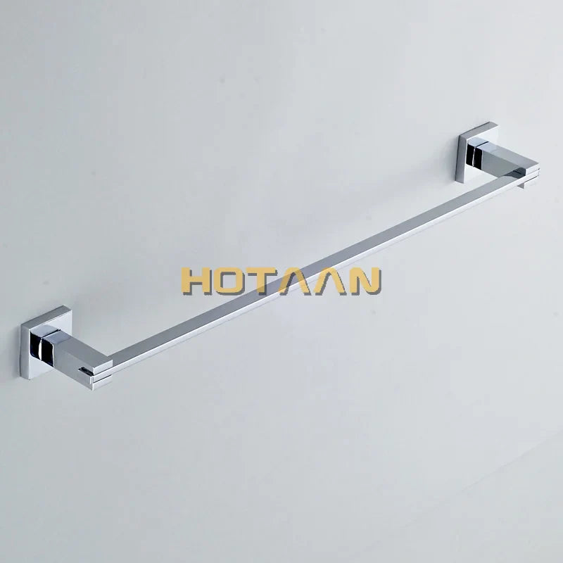Afralia™ Chrome Finish Stainless Steel Single Towel Bar for Bathroom