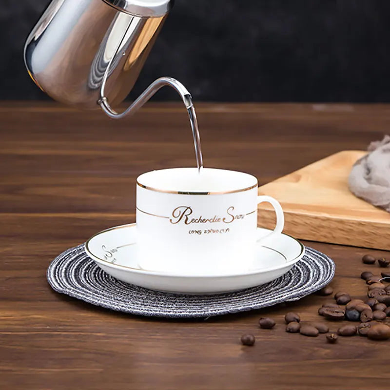 Afralia™ Gooseneck Stainless Steel Pour Over Kettle with Wooden Handle