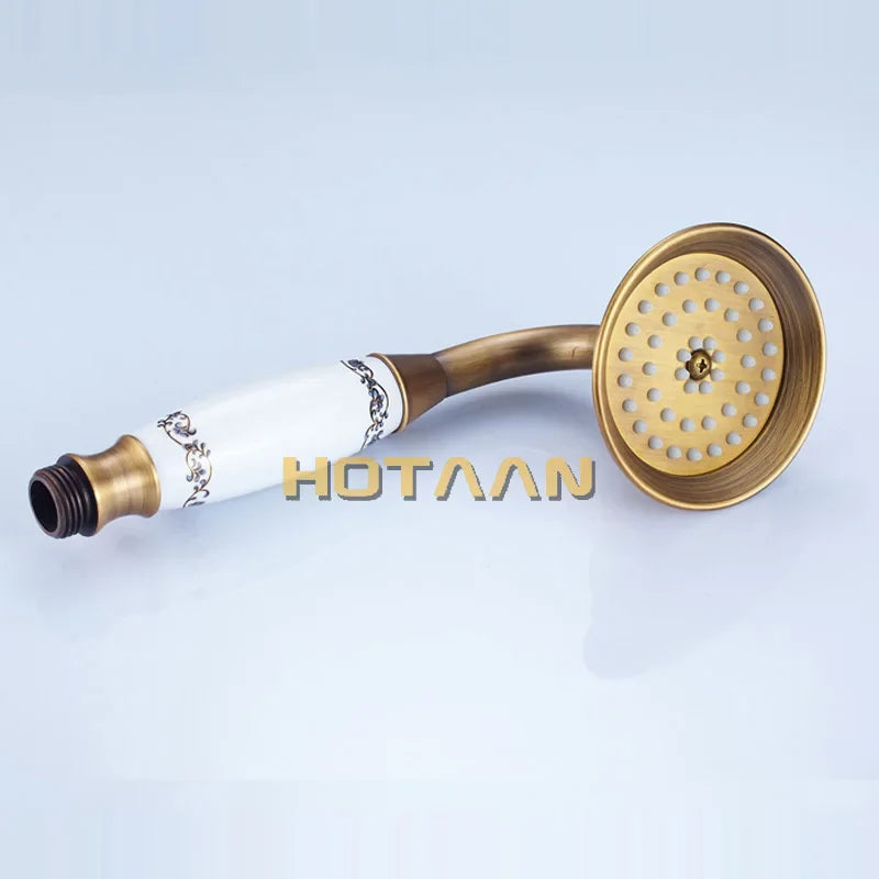 Afralia™ Solid Copper Antique Brass Handheld Shower Head - Luxury Bathroom Accessory