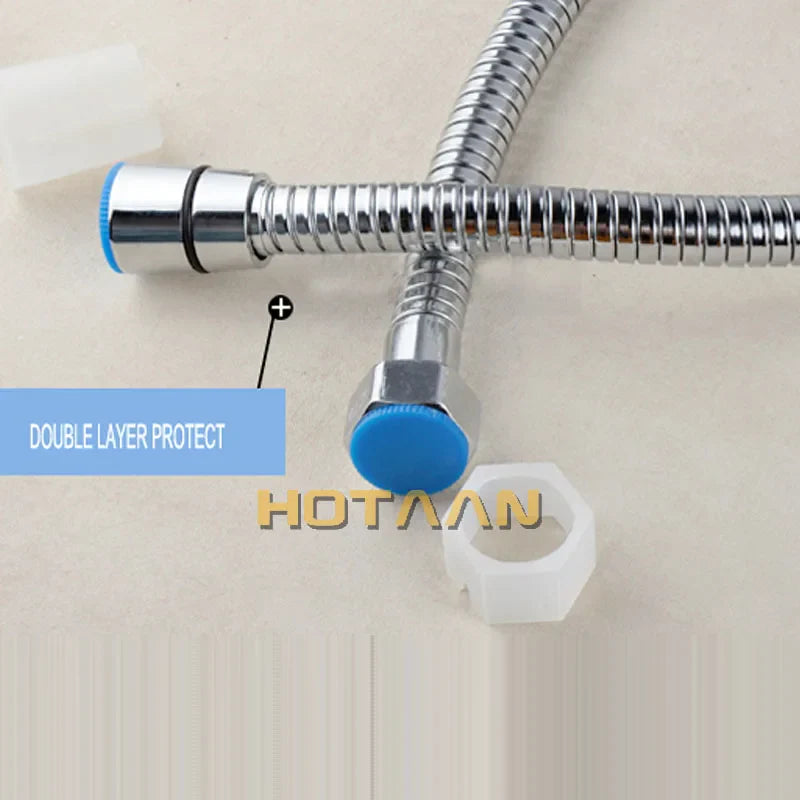 Afralia™ Stainless Steel Double Lock Shower Hose with EPDM Inner Tubes