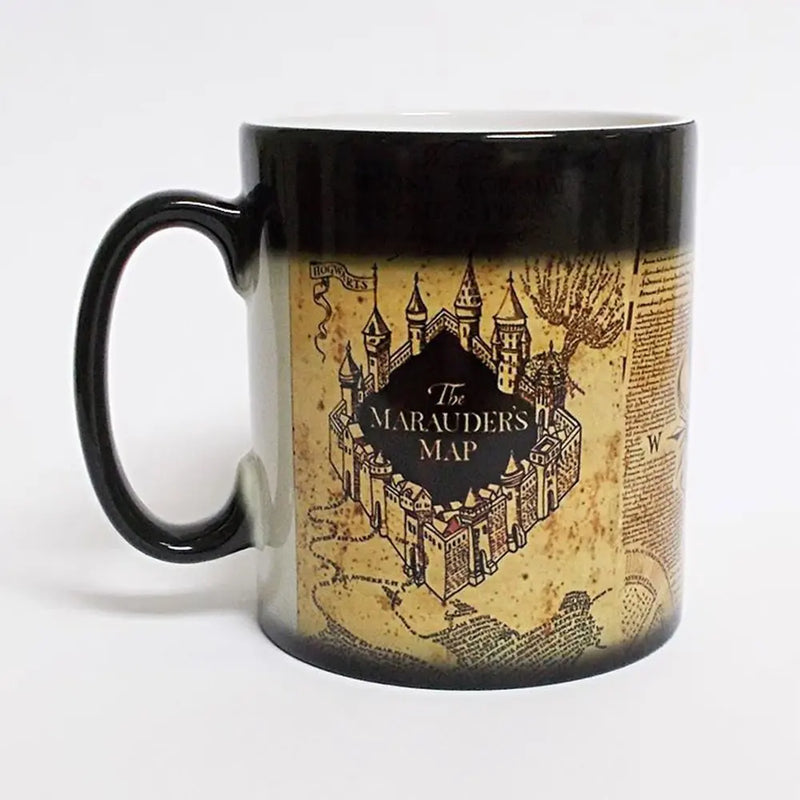 Afralia™ Marauders Map Magic Mug Color Changing Hot Drink Cup Novelty Gift