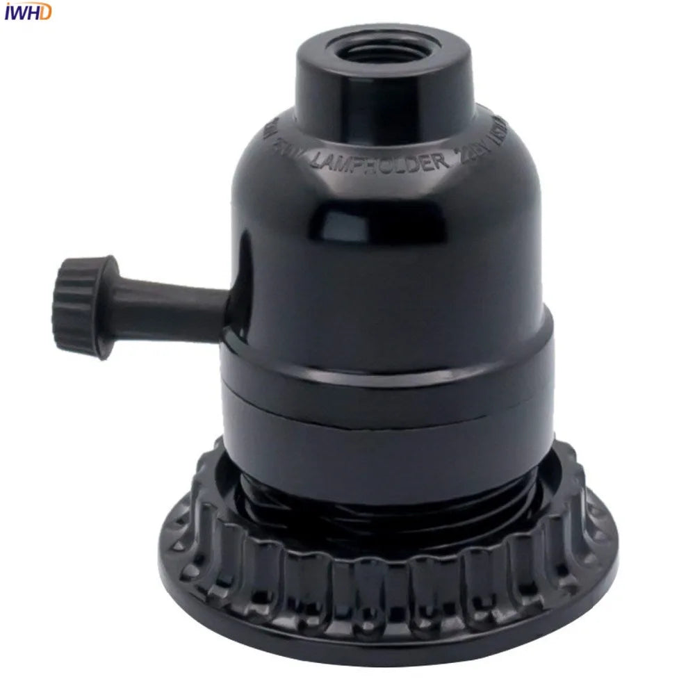 Afralia™ E27 Socket Lamp Holder With Switch 110-220V Base Vintage Homekit