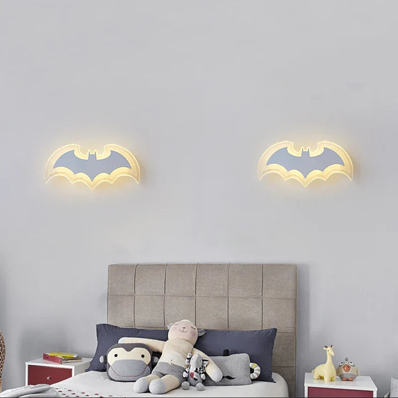 Afralia™ Cartoon Bat Wall Lamp for Living Room Bedroom Aisle Staircase Children's Room