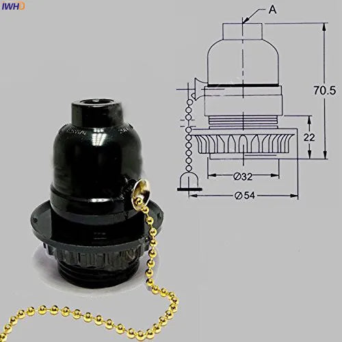 Afralia™ E27 Bulb Holder with Switch 110-220V Socket Vintage CE UL Compliant