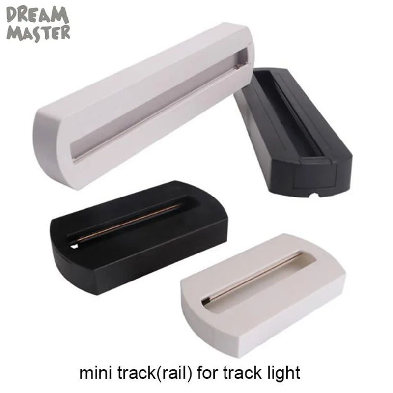 Afralia™ Surface Mount Track Light Adapter | Black/White Mini Track Base for Ceiling Light