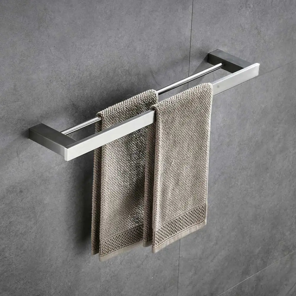 Afralia™ Brushed Nickel Stainless Steel Bathroom Hardware Set - 4-Piece Accessory Kit