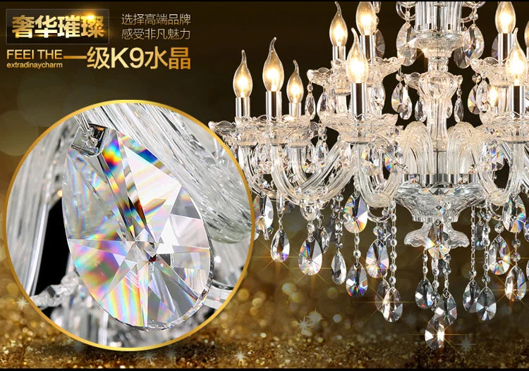 Afralia™ Crystal Chandelier: Luxury Modern Light Fixture for Living Room - Lustres de Cristal