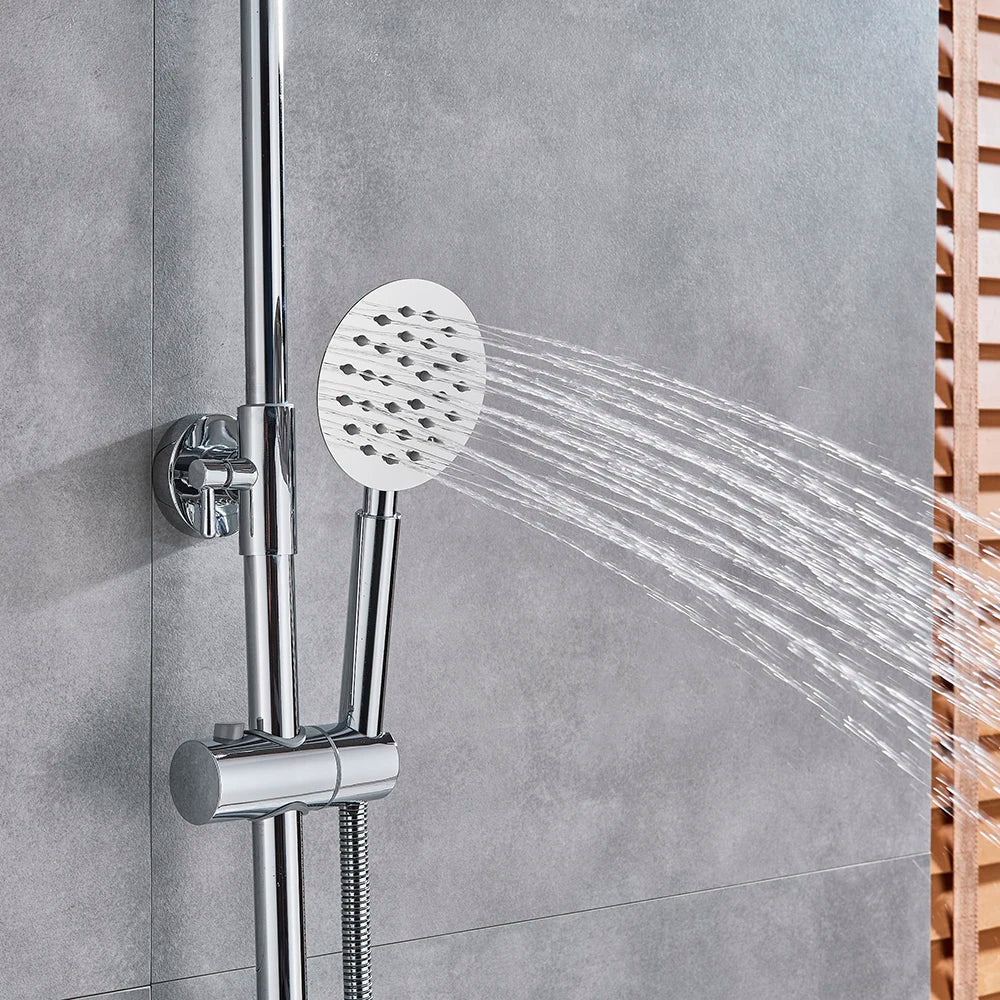 Afralia™ Thermostatic Shower Faucet Set with Rainfall Head and Mixer Valve