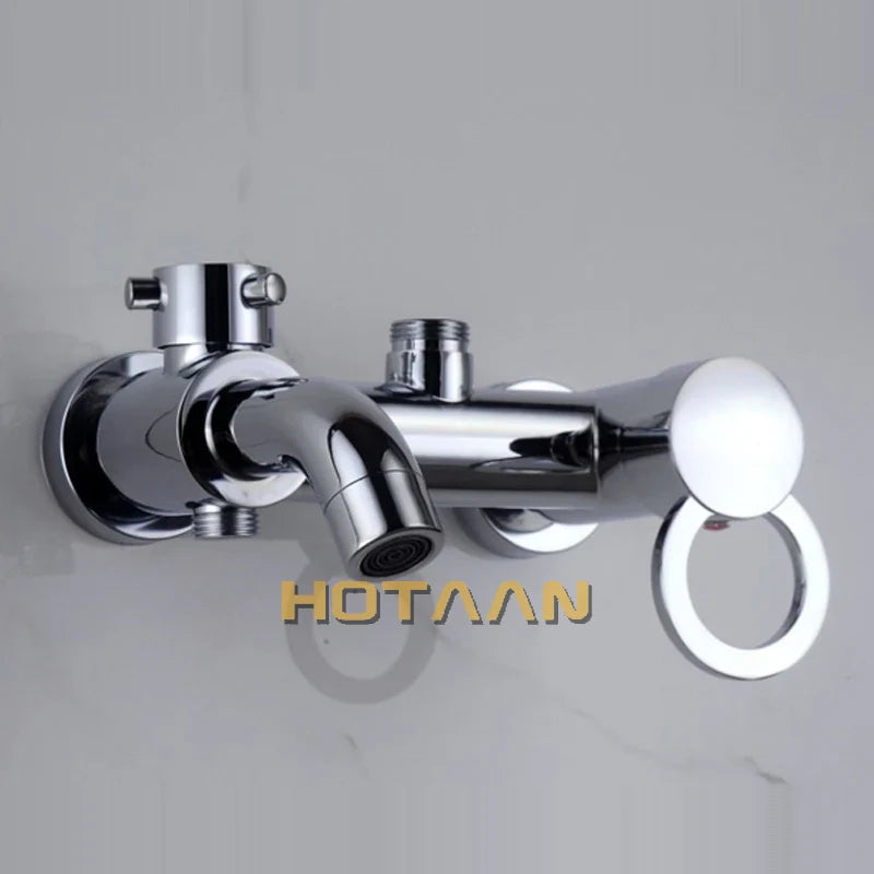 Afralia™ Wall Mounted Shower Faucet Mixer Control Valve for Bath Tub - Copper YT-5313