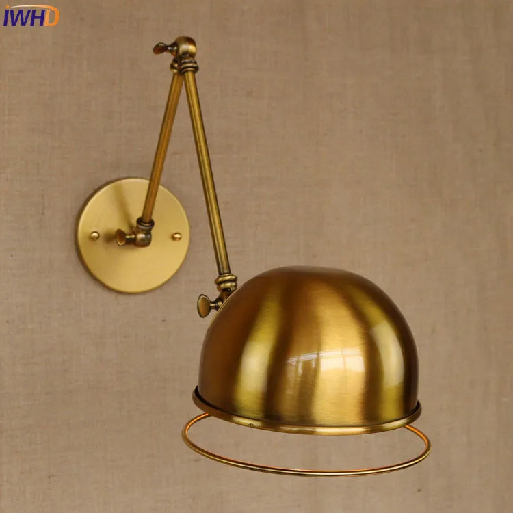 Afralia™ Retro Vintage Wall Sconce Industrial Long Arm Wall Lamp Rustic Applique Murale