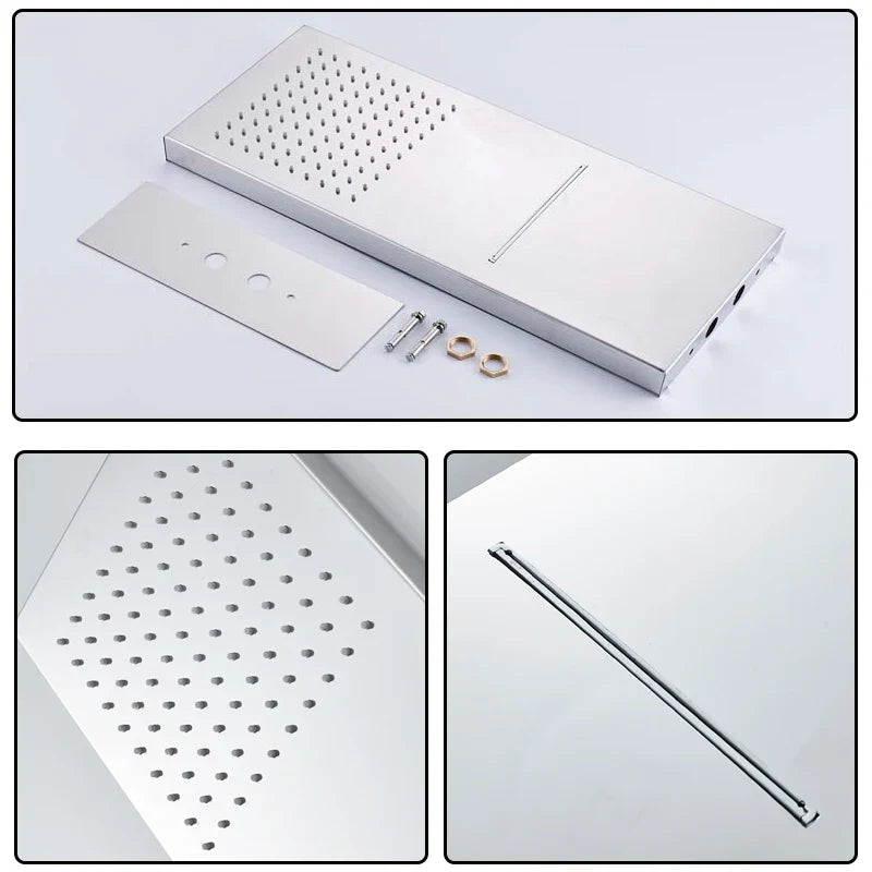 Afralia™ Luxury Brass Shower Faucet with Handshower and 3-Way Mixer