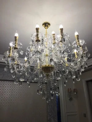 Afralia™ Modern Crystal Chandeliers & Pendants, Silver/Gold, 6/8/15/18 Arms, Living Room