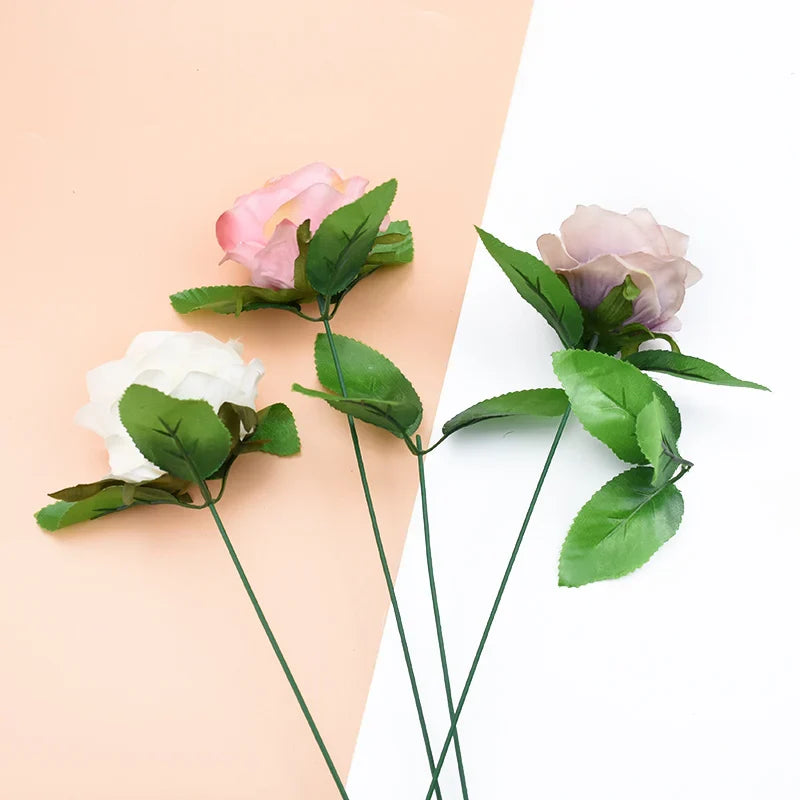 Afralia™ Silk Rose Leaves Wreaths for Home Wedding Diy Gift Box Decor