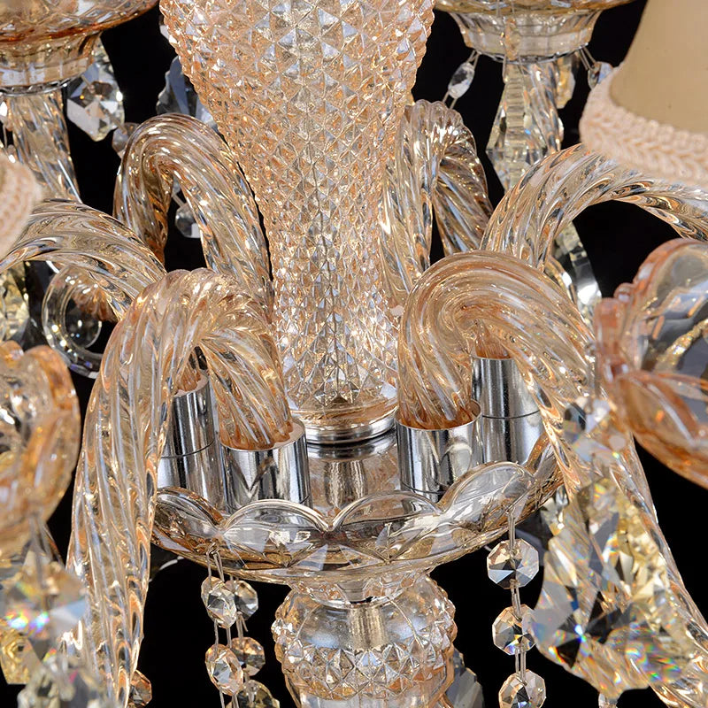 Afralia™ Crystal Chandelier Floor Lamp for Elegant Living Room Decor