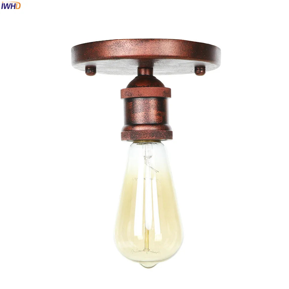 Afralia™ Retro Industrial Ceiling Light Fixture Kitchen Porch Loft LED Luminaire