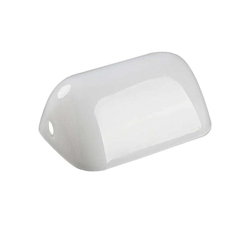 Afralia™ Glass Bankers Lamp Cover | Green/White Cased Replacement Shade L15cm x W9.5cm