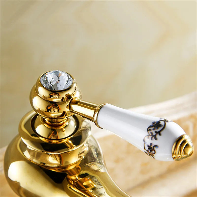 Afralia™ Brass Bathroom Basin Sink Faucet Water Mixer - M-16F