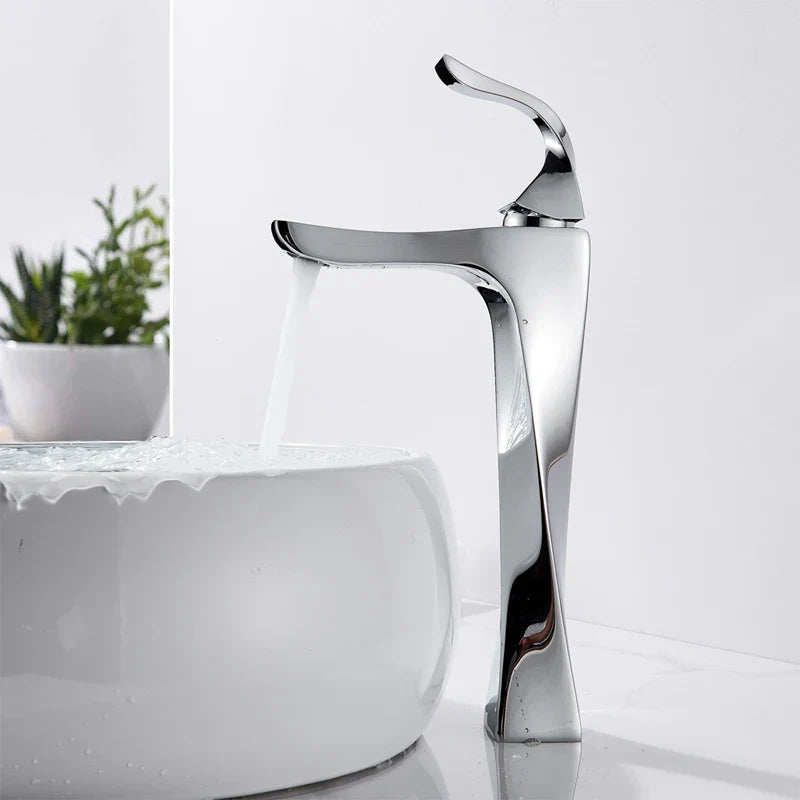 Afralia™ Chrome Basin Mixer Tap - Deck Mounted Bathroom Sink Faucet