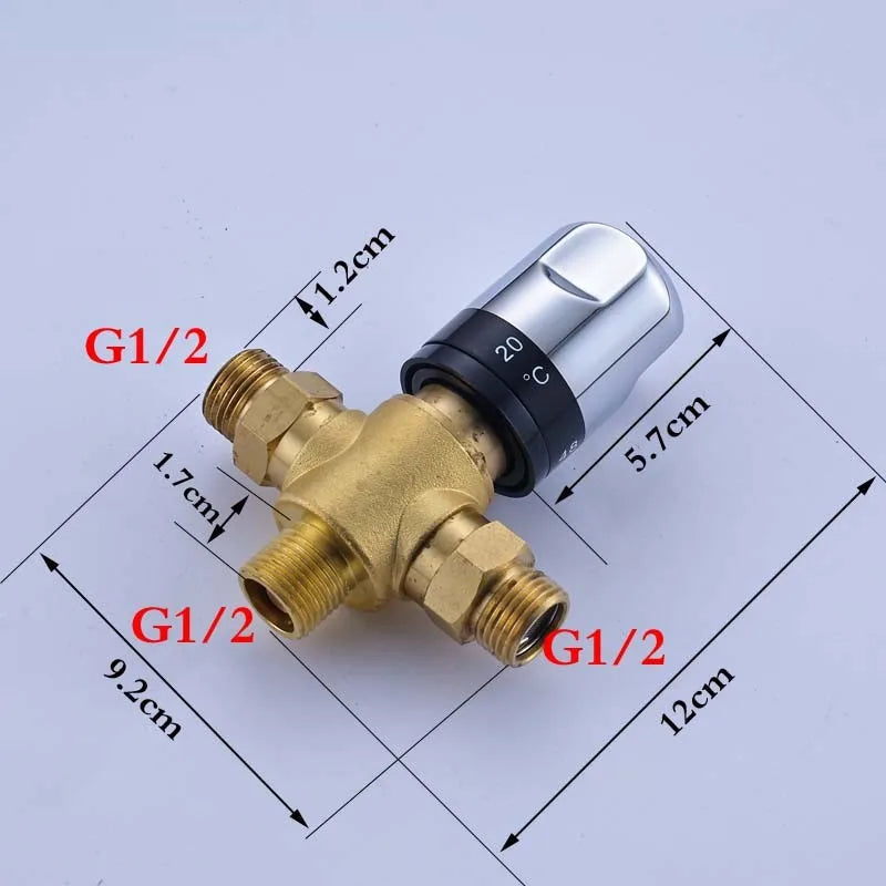 Afralia™ Brass Thermostatic Shower Mixer Valve Cartridge, G1/2 Standard