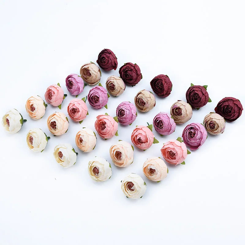 Afralia™ Silk Tea Roses DIY Home Decor Fake Flowers 10pcs Bouquet