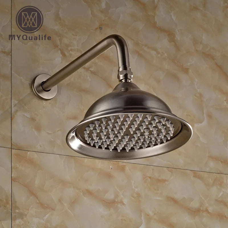 Afralia™ Stainless Steel Rain Shower Head with Brass Shower Arm