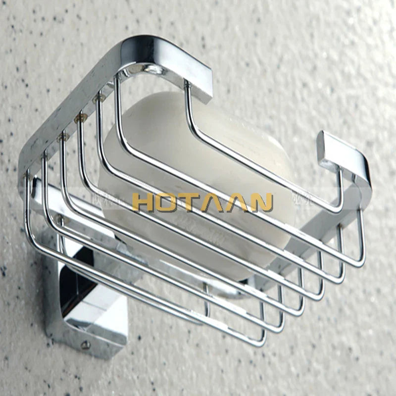 Afralia™ Stainless Steel Bathroom Accessories Set - Soap Dish, Soap Basket included