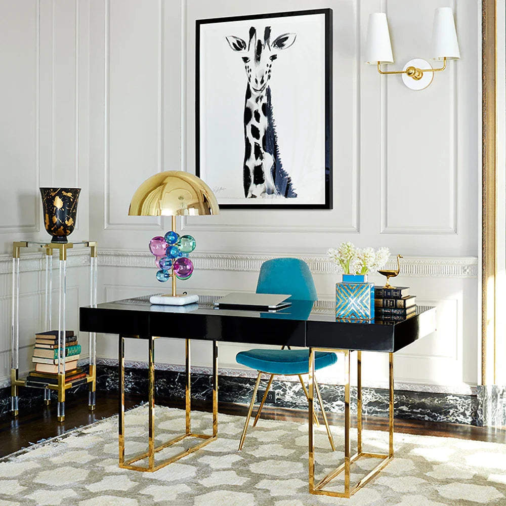 Afralia™ Crystal Marble Bubble Table Lamp. LED Desk Lamp for Bedroom and Foyer.