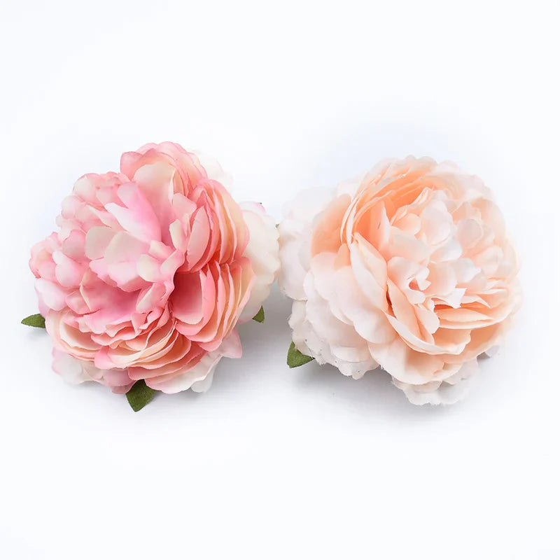 Afralia™ Silk Peony Bridal Accessories 10pcs Artificial Plants Wedding Decor Flowerpot Blooms