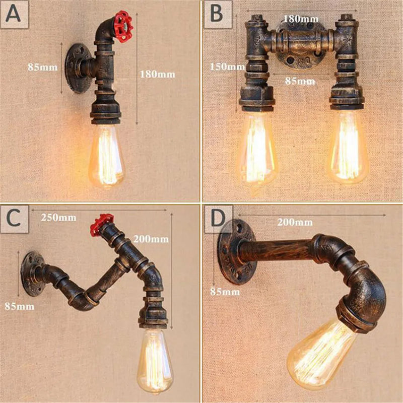 Afralia™ Rustic Edison Bulb Wall Sconces for Home Lighting Fixture