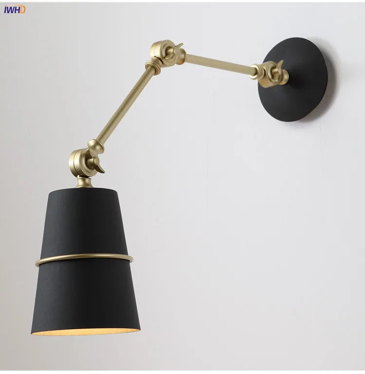 Afralia™ Nordic Swing Arm Wall Lamp | Modern Home Lighting for Living Room & Bedroom