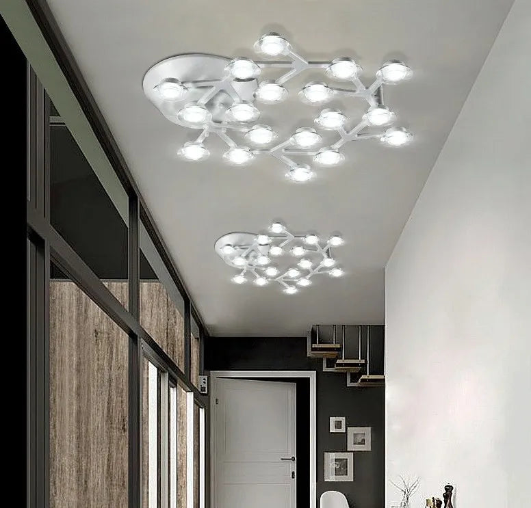 Afralia™ Metal Acrylic Plum Blossom LED Ceiling Light for Indoor Lighting