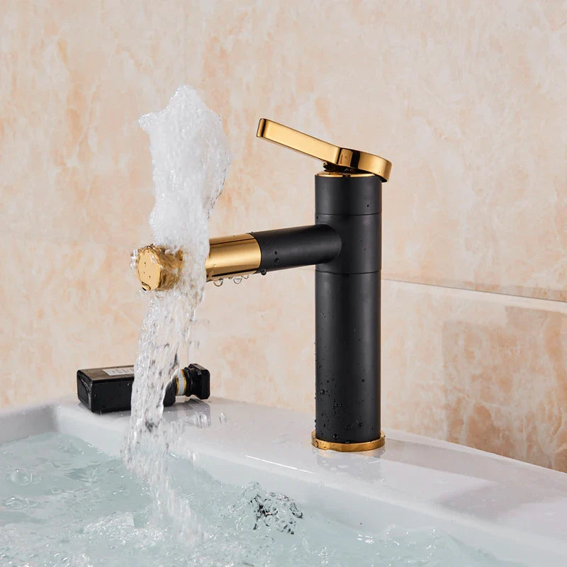 Afralia™ White Spray Painting Basin Taps 360° Swivel Spout for Bathroom Sink