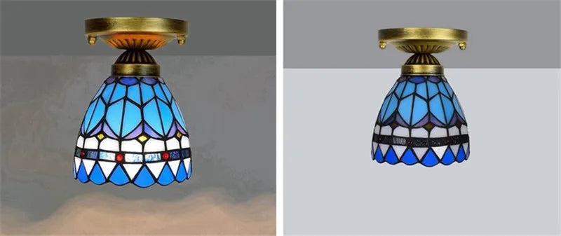 Afralia™ Vintage Mediterranean Ceiling Light LED e27 Balcony Lamp Lighting