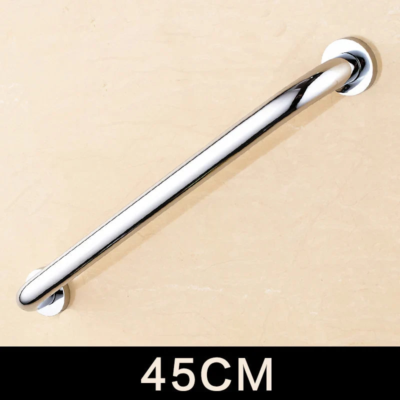 Afralia™ Chrome Golden Rose-gold Bathroom Handle Safety Grab Bar