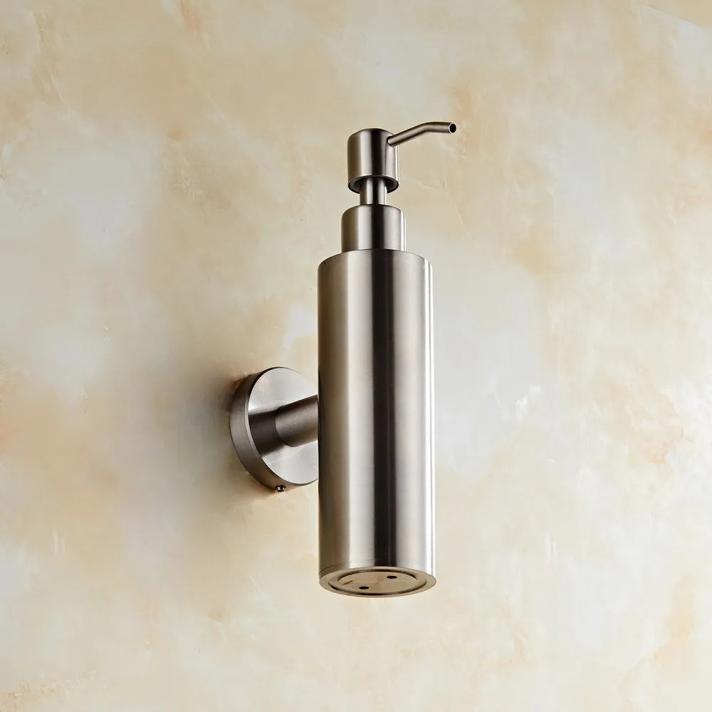 Afralia™ Stainless Steel Wall-Mounted Soap Dispenser for Bathroom and Kitchen