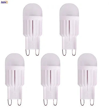 Afralia™ 5pcs Dimmable LED G9 Bulb 1.5W COB 100LM Warm White 110V-220V