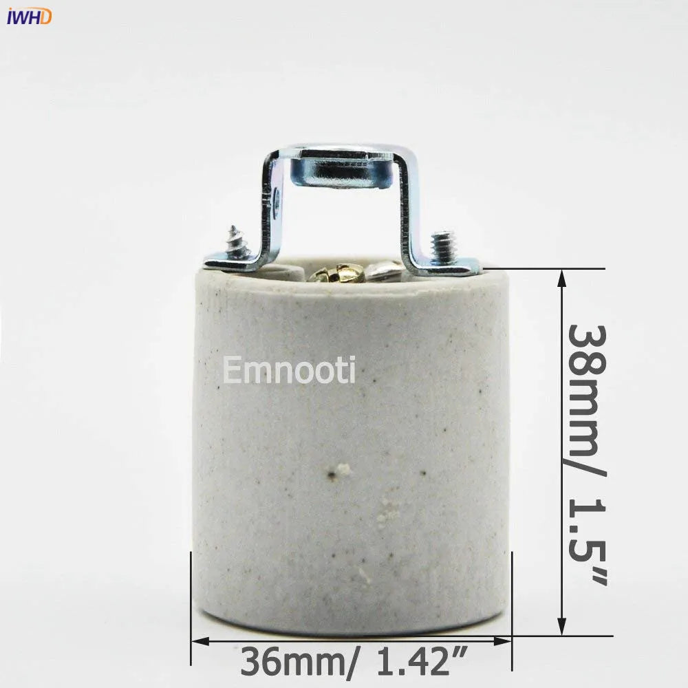 Creamic E27 Lamp Holder by Afralia™ - Heat Resistant Light Socket Bulb Fitting