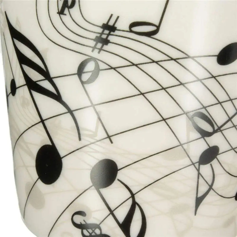 Afralia™ Music Note Porcelain Coffee Mug | Creative Ceramic Tea Cup for Cafe | Funny Tumbler