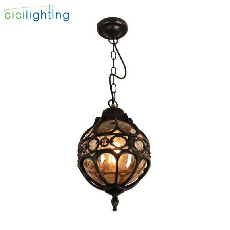 Afralia™ Retro Europe Style Outdoor Pendant Light for Courtyard Garden Balcony