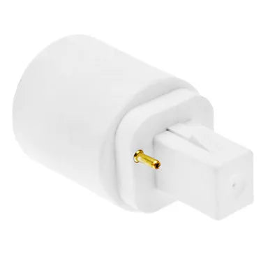 Afralia™ LED Bulb Holder Socket Converter G24 to E27 Adapter - White