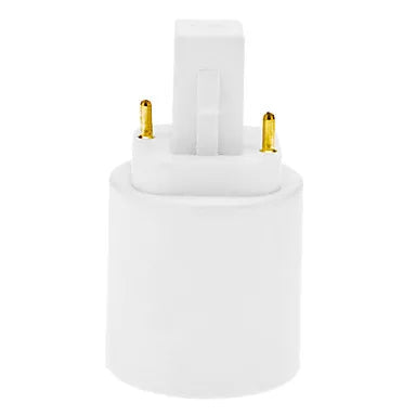 Afralia™ LED Bulb Holder Socket Converter G24 to E27 Adapter - White