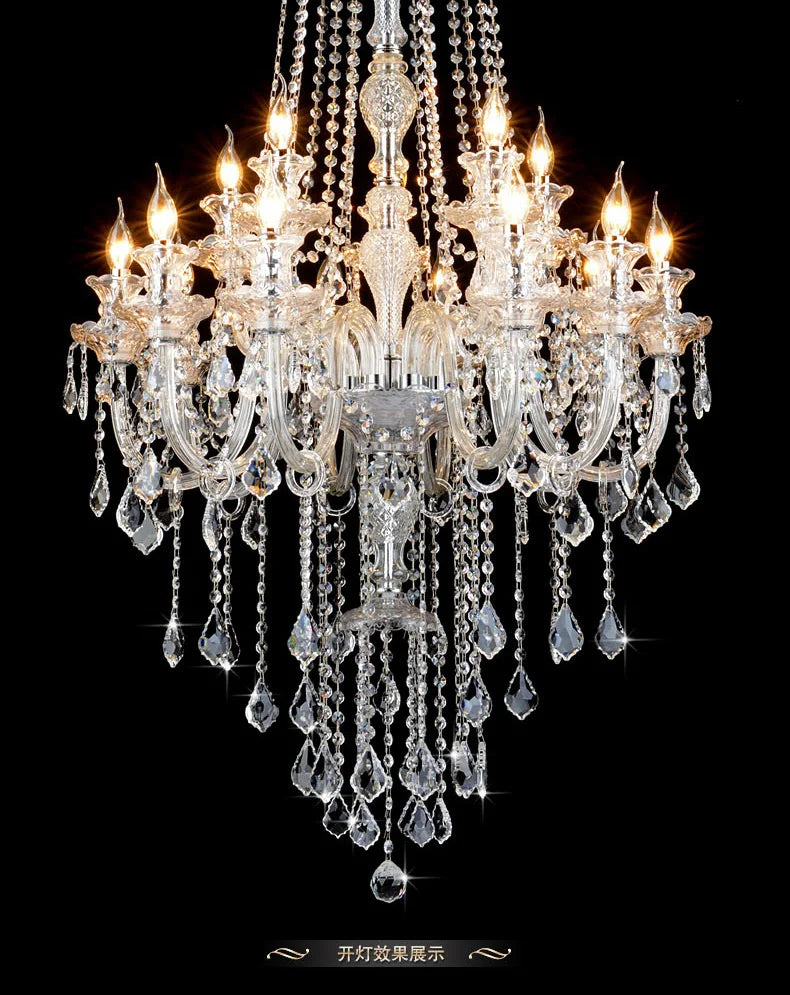 Afralia™ Luxury Crystal Chandelier Stair Lights Fixture Modern K9 Hotel Lobby Lamps